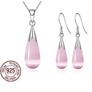 MARGARET PINK OPAL JEWELRY SET